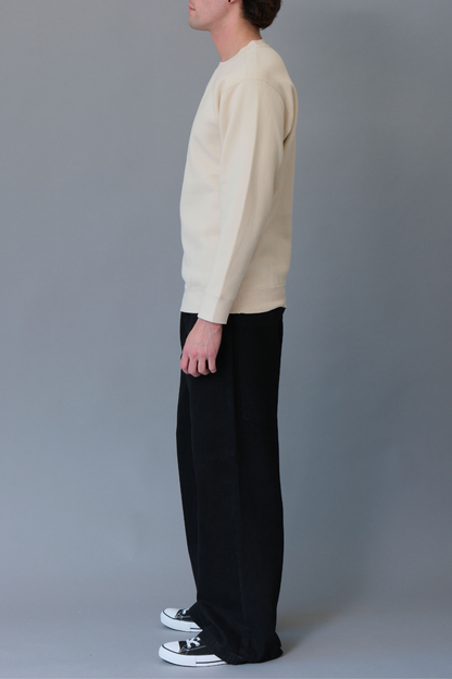 Basic Solid Crew-Neck Sweatshirt