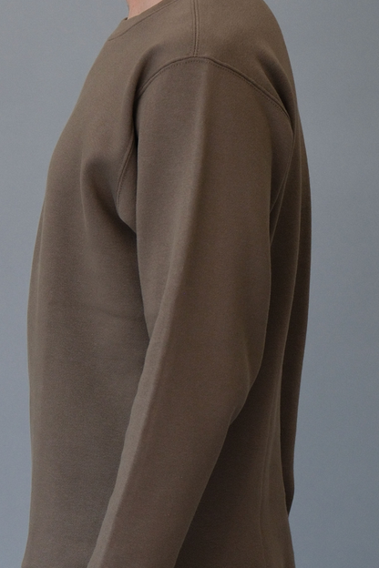 Basic Solid Crew-Neck Sweatshirt