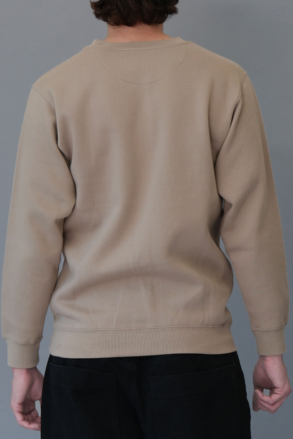 Basic Solid Crew-Neck Sweatshirt