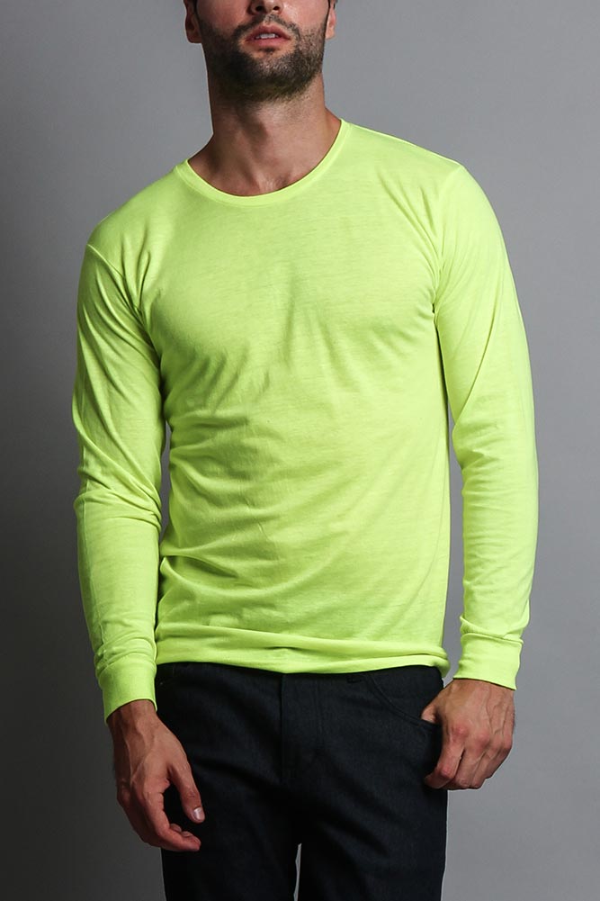 Men's Basic Light Weight Long Sleeve T-Shirt