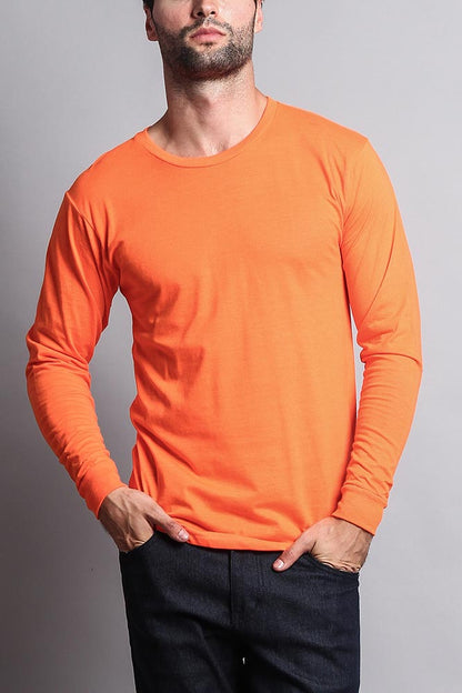 Men's Basic Light Weight Long Sleeve T-Shirt