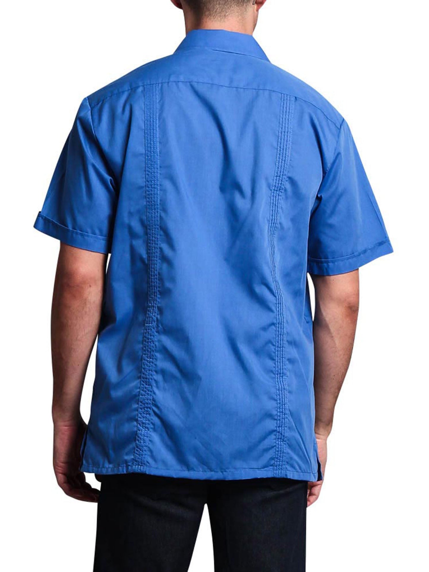 Guayabera Embroidered Pleated Cuban Shirt