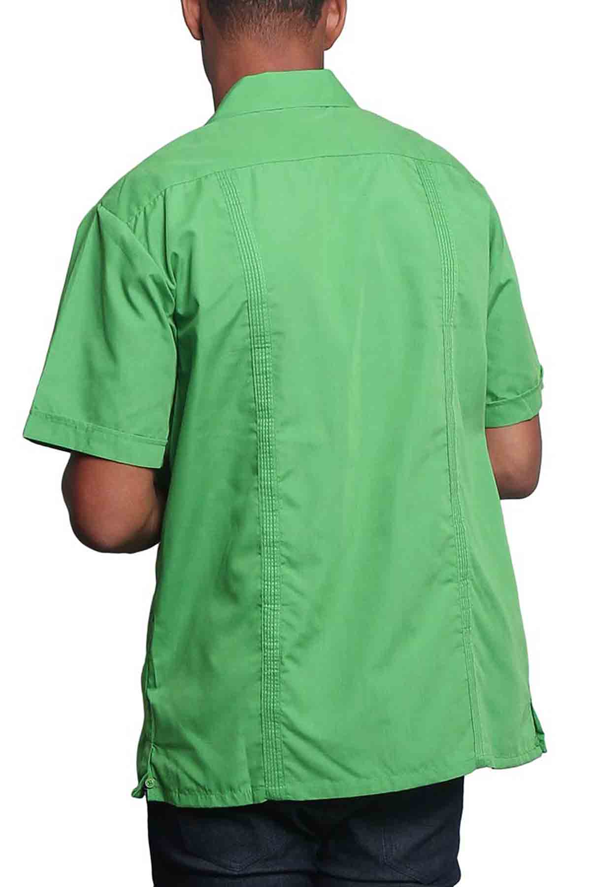 Guayabera Embroidered Pleated Cuban Shirt