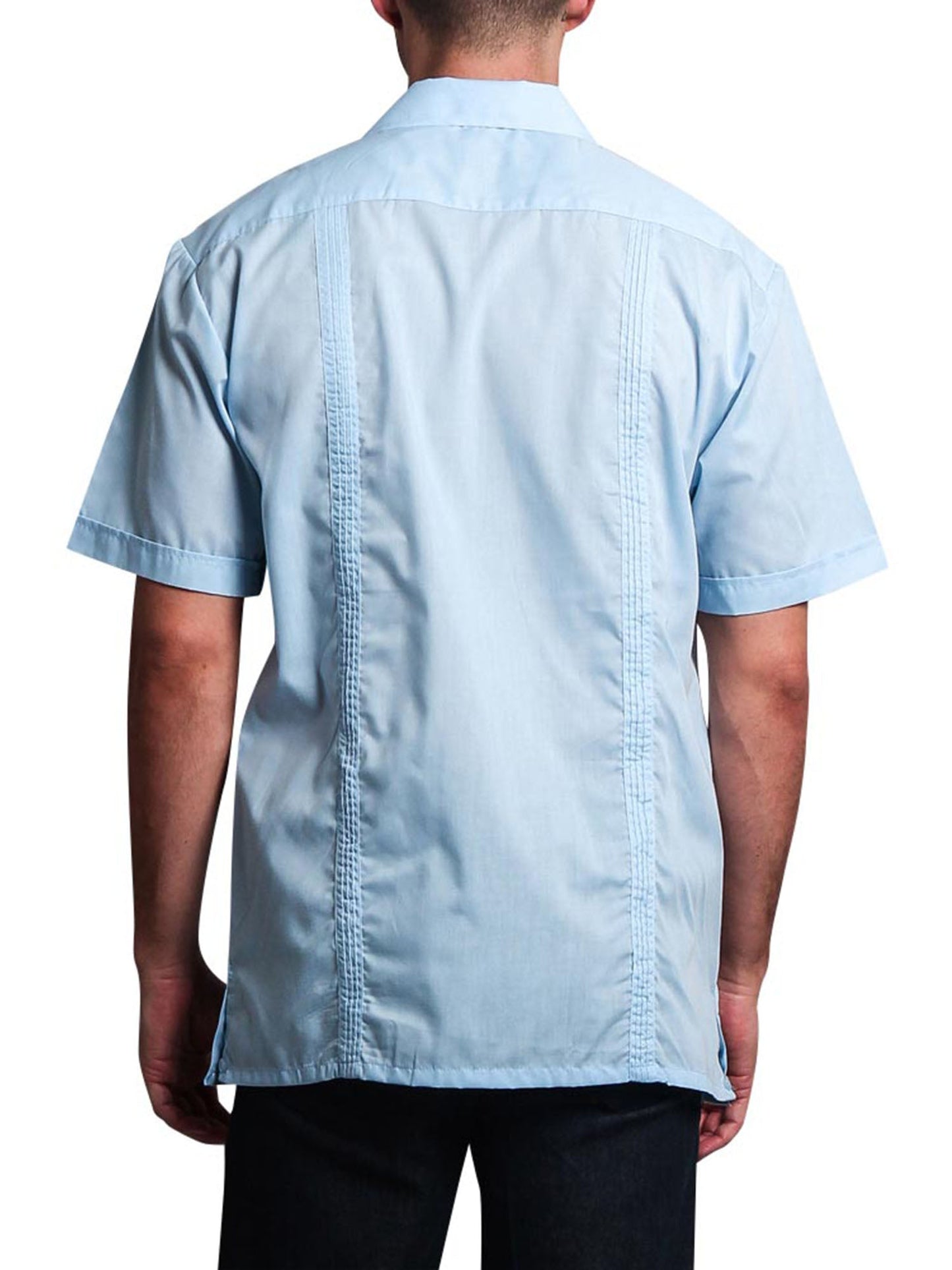 Guayabera Embroidered Pleated Cuban Shirt