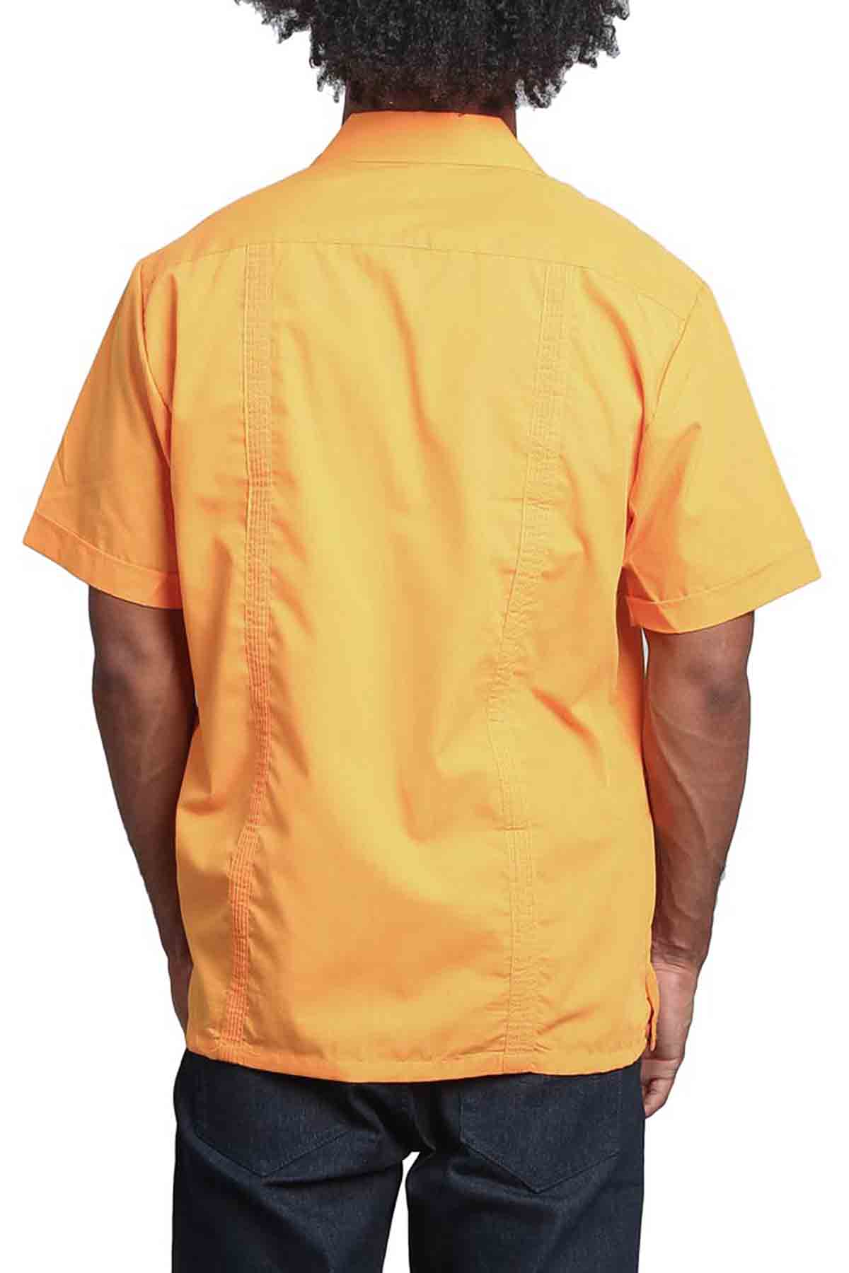Guayabera Embroidered Pleated Cuban Shirt