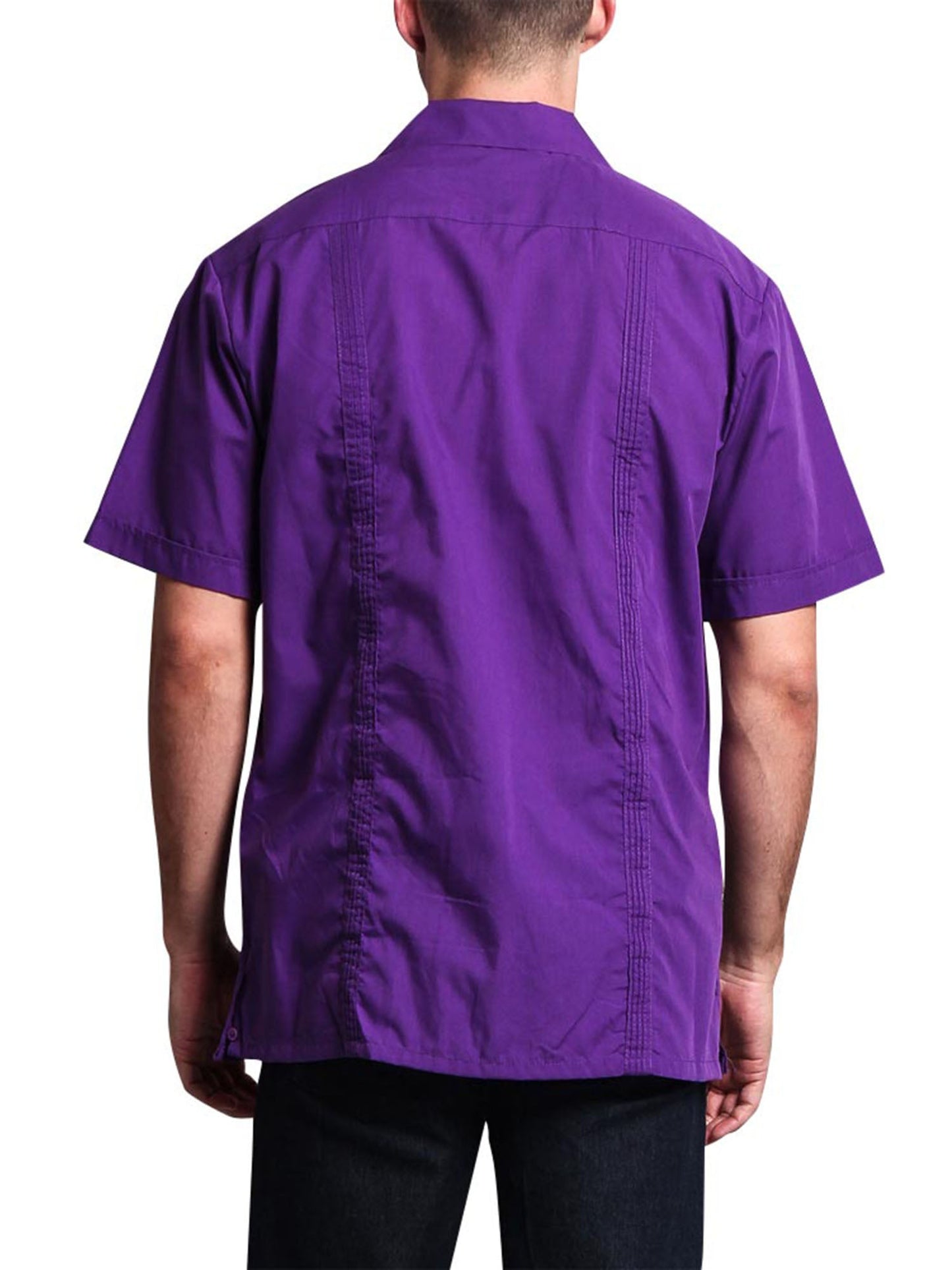 Guayabera Embroidered Pleated Cuban Shirt