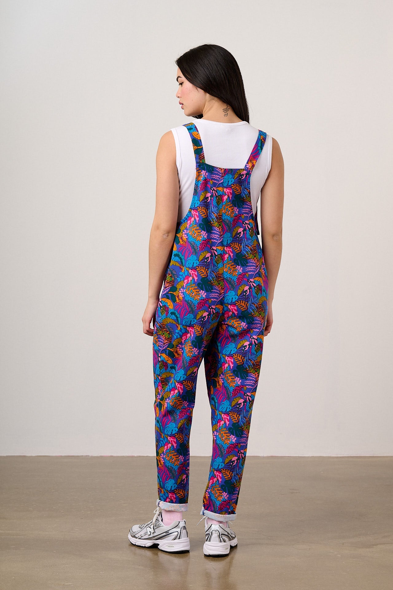 Original  - Cotton Dungarees in Wild Expression Print