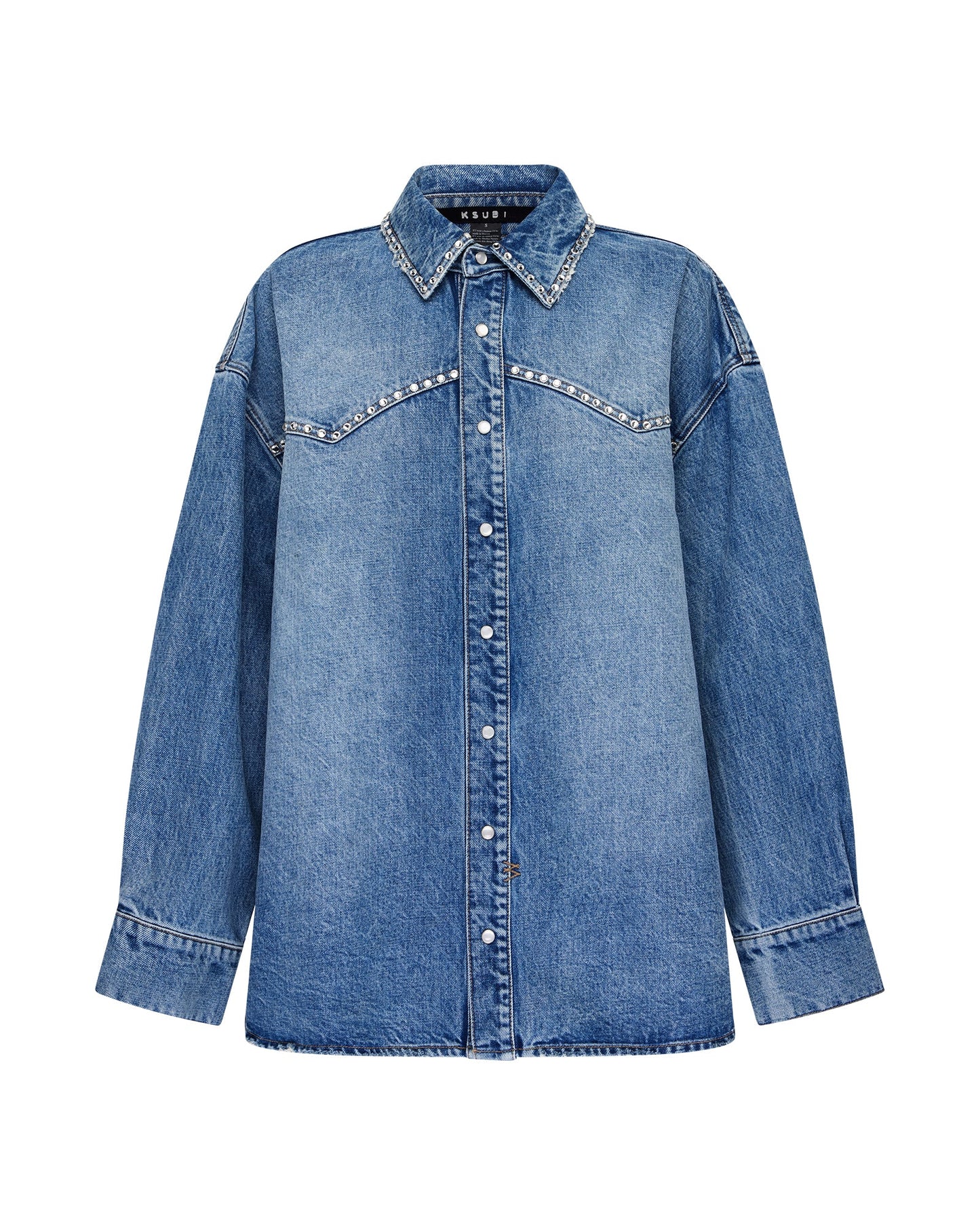 OVERSIZED DENIM LS SHIRT MAVERIK KRYSTAL