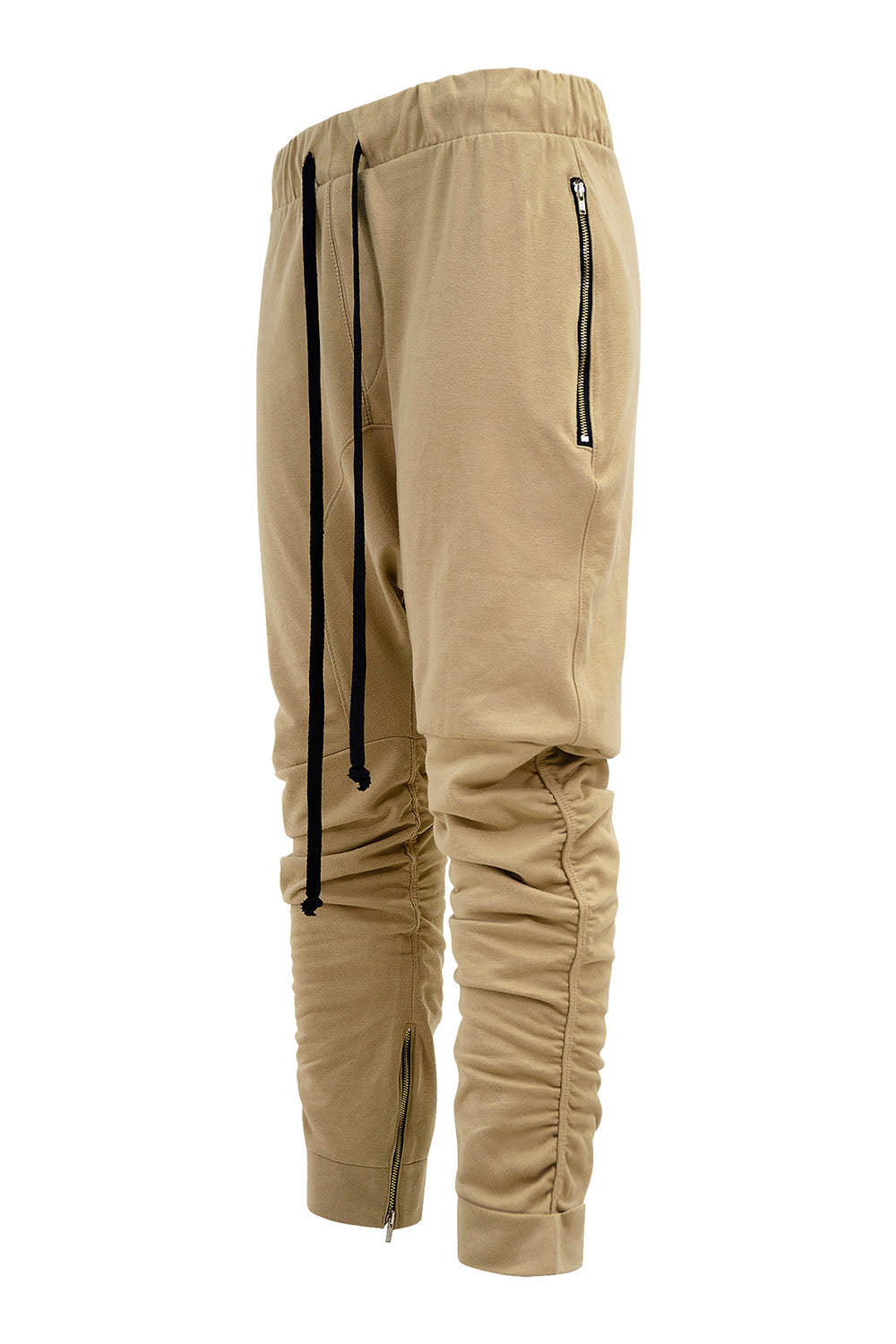 Men's Essential Solid Scrunched Drop Crotch Sweat Joggers