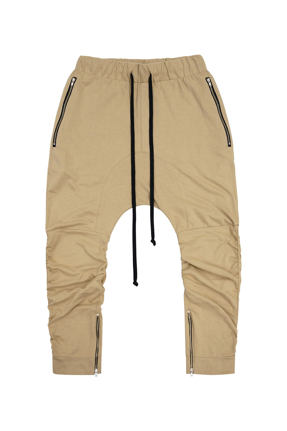 Men's Essential Solid Scrunched Drop Crotch Sweat Joggers