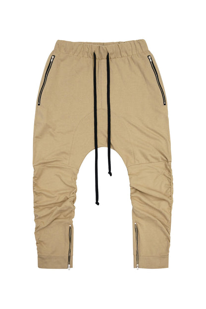 Men's Essential Solid Scrunched Drop Crotch Sweat Joggers