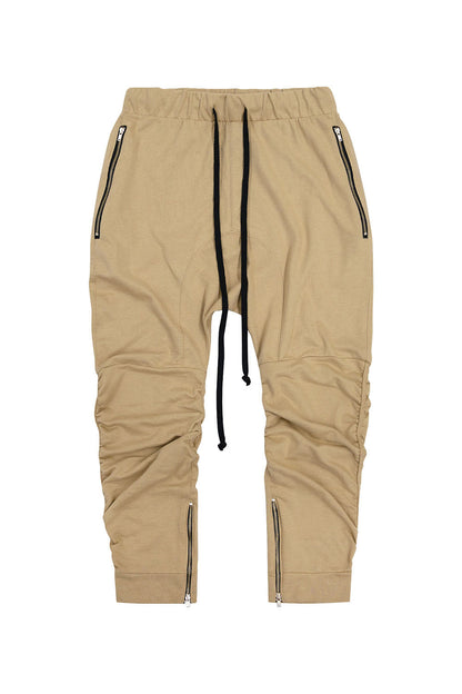 Men's Essential Solid Scrunched Drop Crotch Sweat Joggers