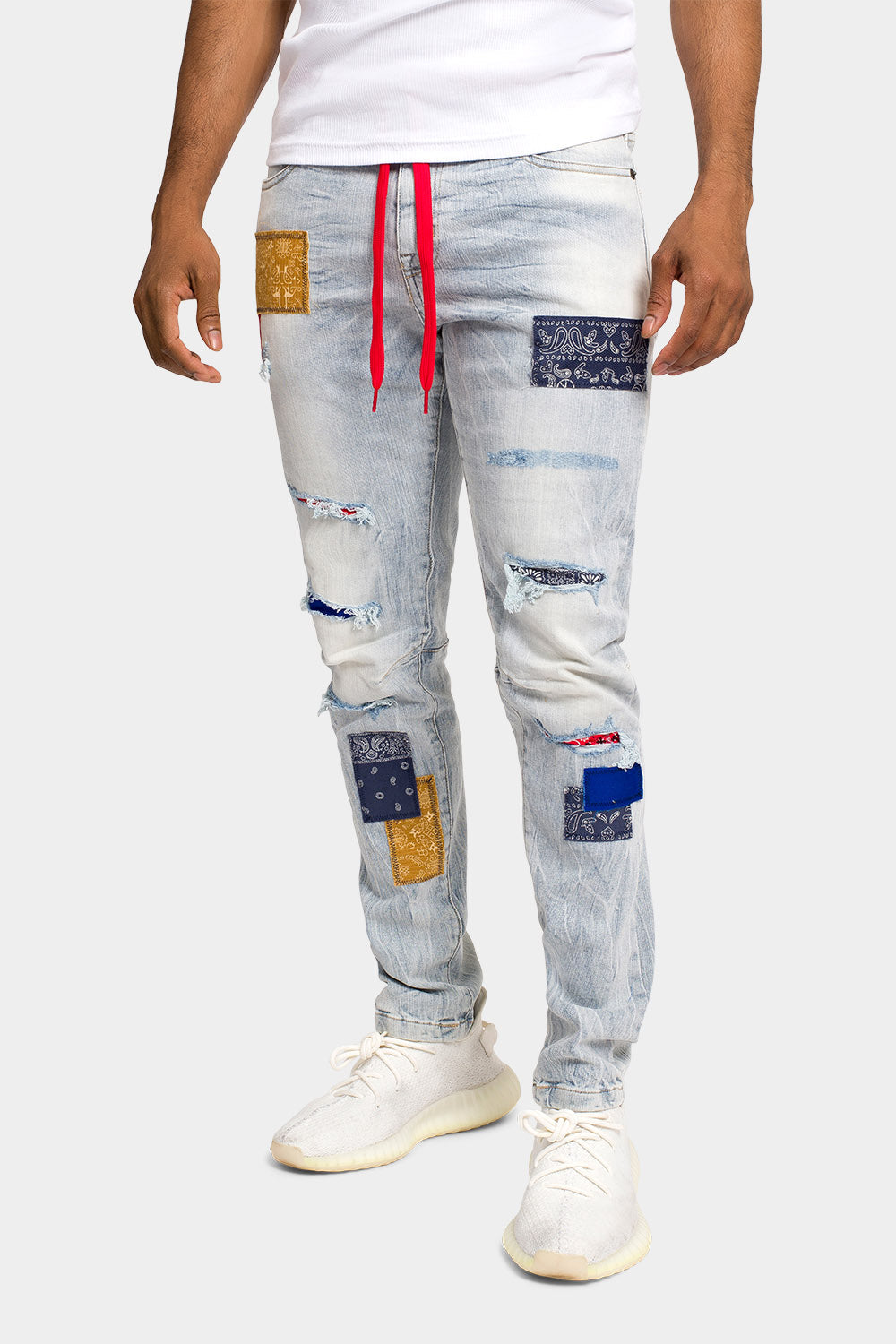 Bandana Patch Skinny Jeans