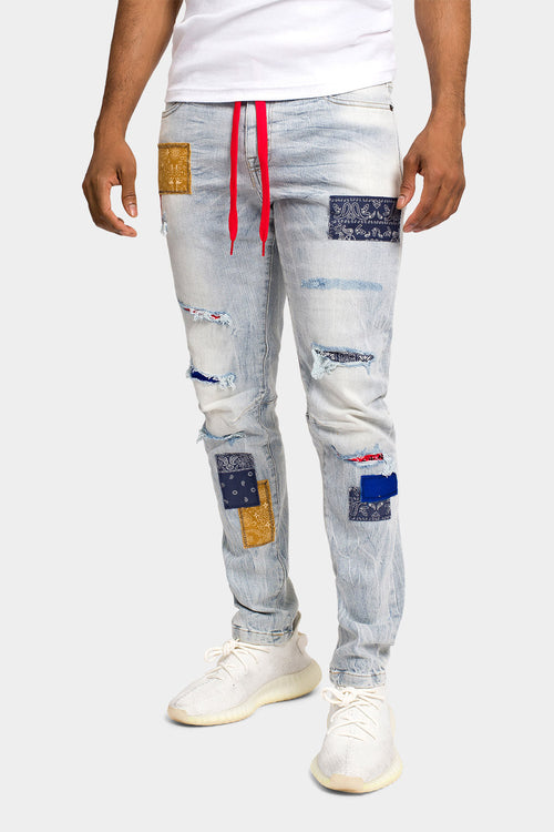Bandana Patch Skinny Jeans