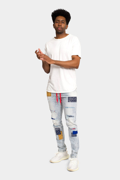 Bandana Patch Skinny Jeans