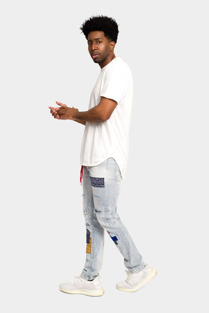 Bandana Patch Skinny Jeans