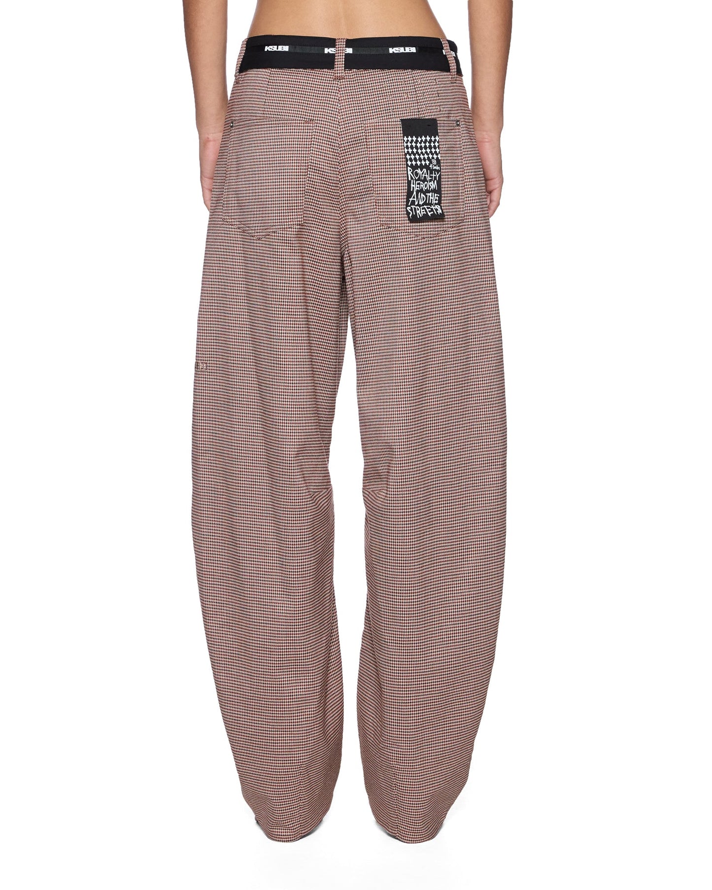 BARREL TROUSER FLIP HOUNDSTOOTH
