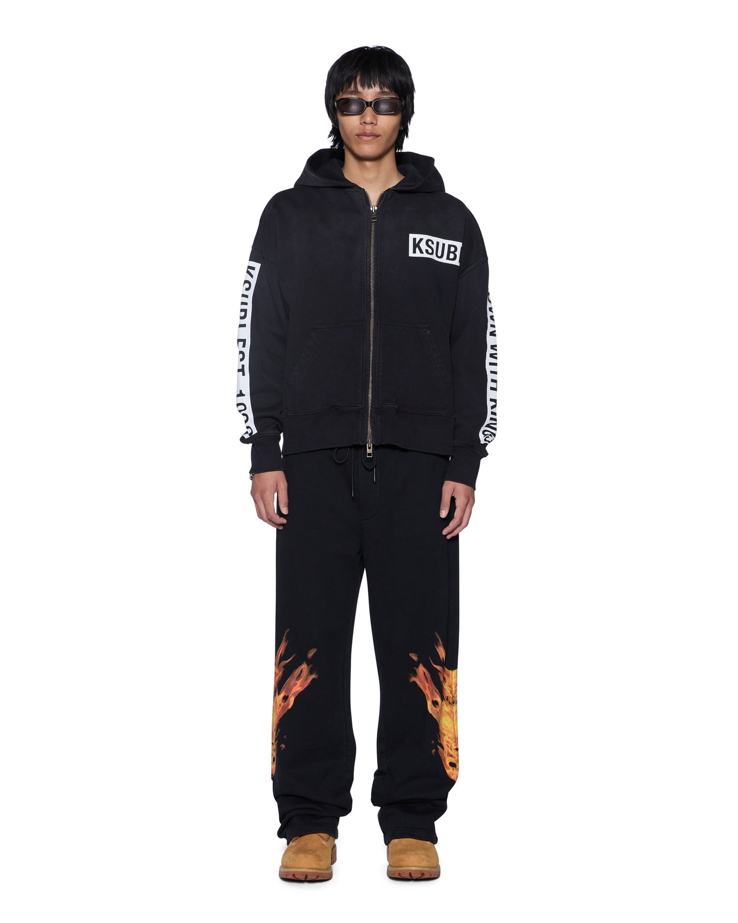 KINGS HALEN ZIP HOODIE BLACK FADE