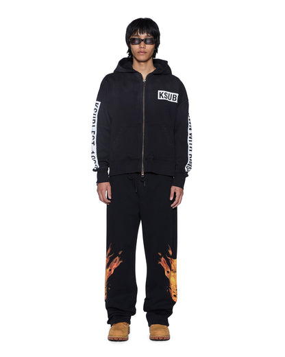 KINGS HALEN ZIP HOODIE BLACK FADE