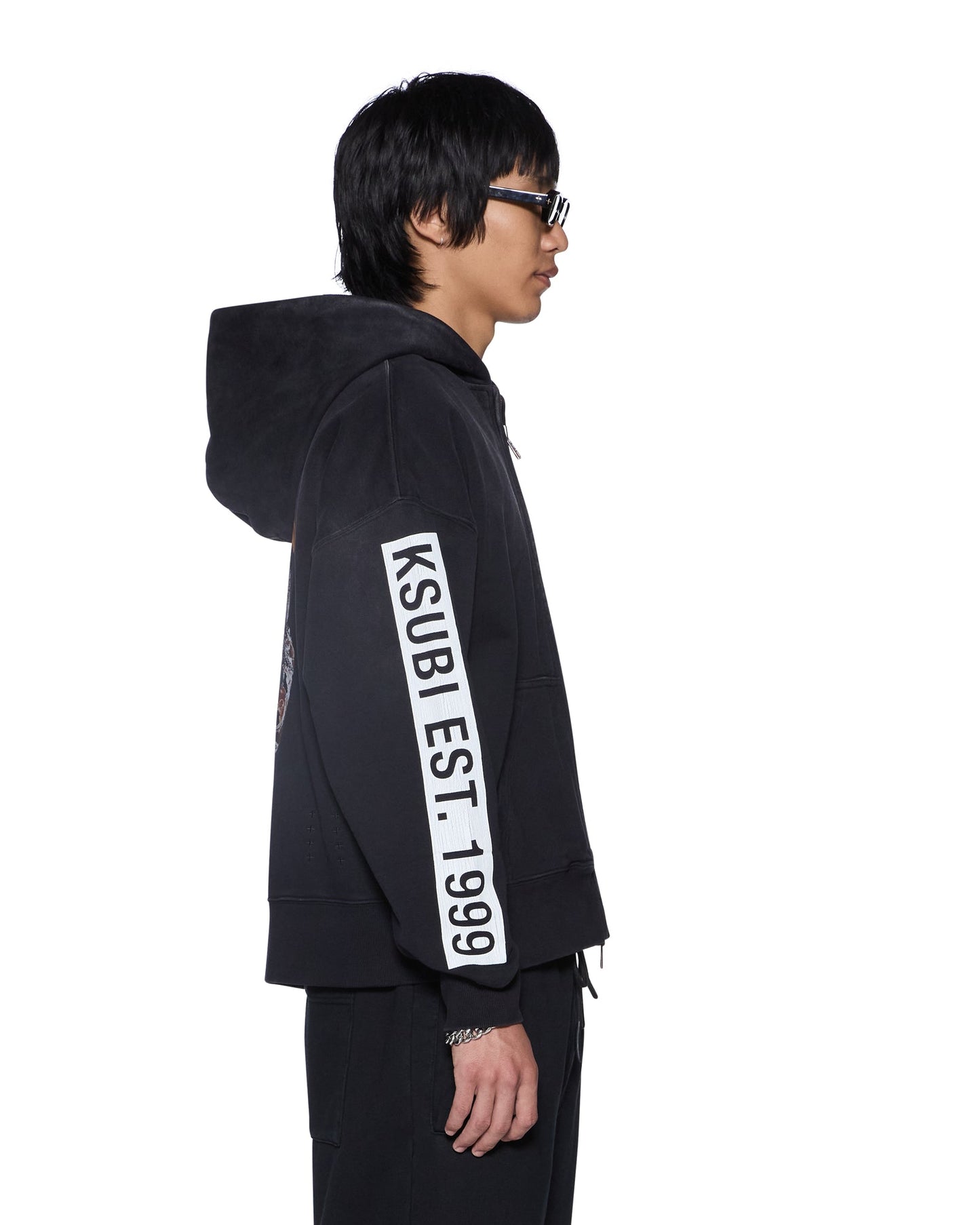 KINGS HALEN ZIP HOODIE BLACK FADE