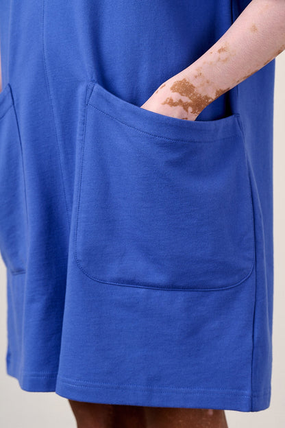 Pedro - Cotton Jersey Playsuit in Dazzling Blue