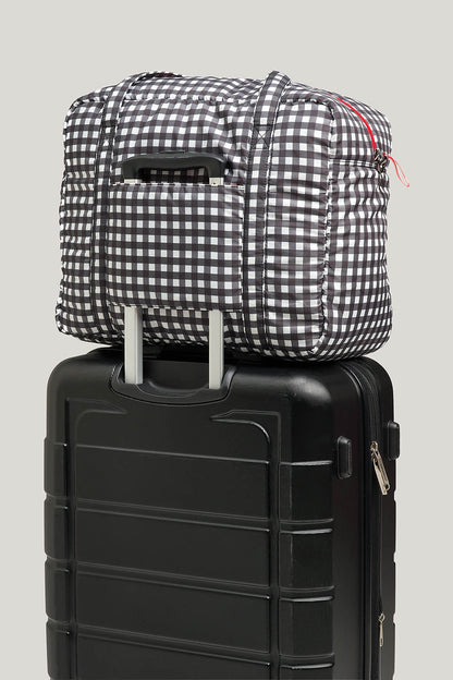 Polina - Weekend Bag in Black & White Gingham