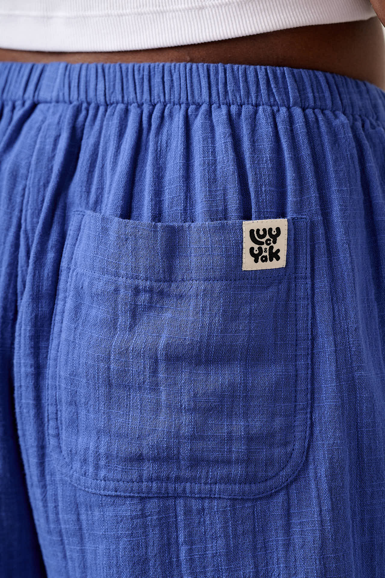 Popan - Cotton Shorts in Dazzling Blue