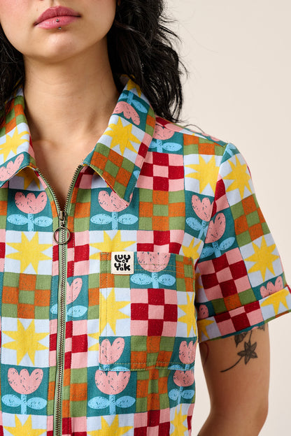 Ragan - Cotton Jumpsuit in Cosmic Folk Tulip Print