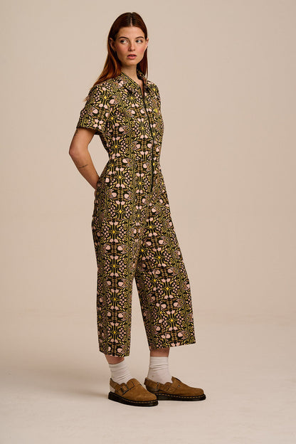 L.E Ragan - Cotton Jumpsuit in Graphics and Grain Artist & Yak