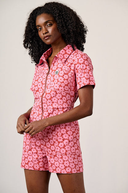 Riley - Cotton Playsuit in Coastal Flower