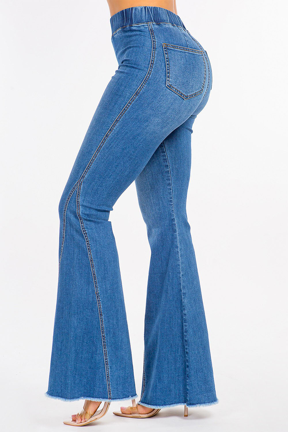 Women's High Rise Curvy Flare Jeans