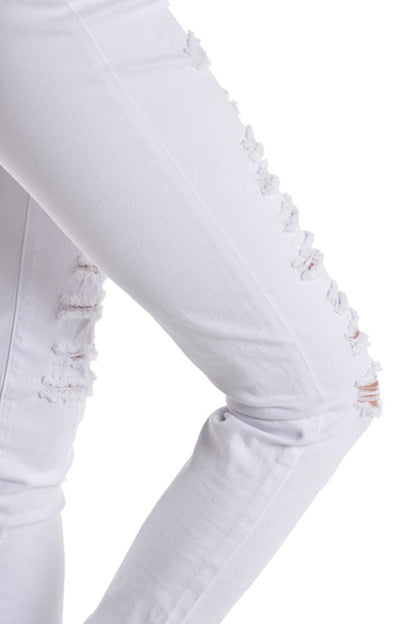 High Rise Destroyed Skinny Fit Jeans