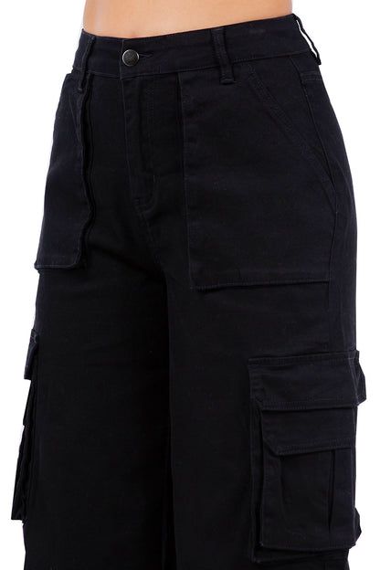 Women's Essential High Waist Multi Pocket Cargo Pants