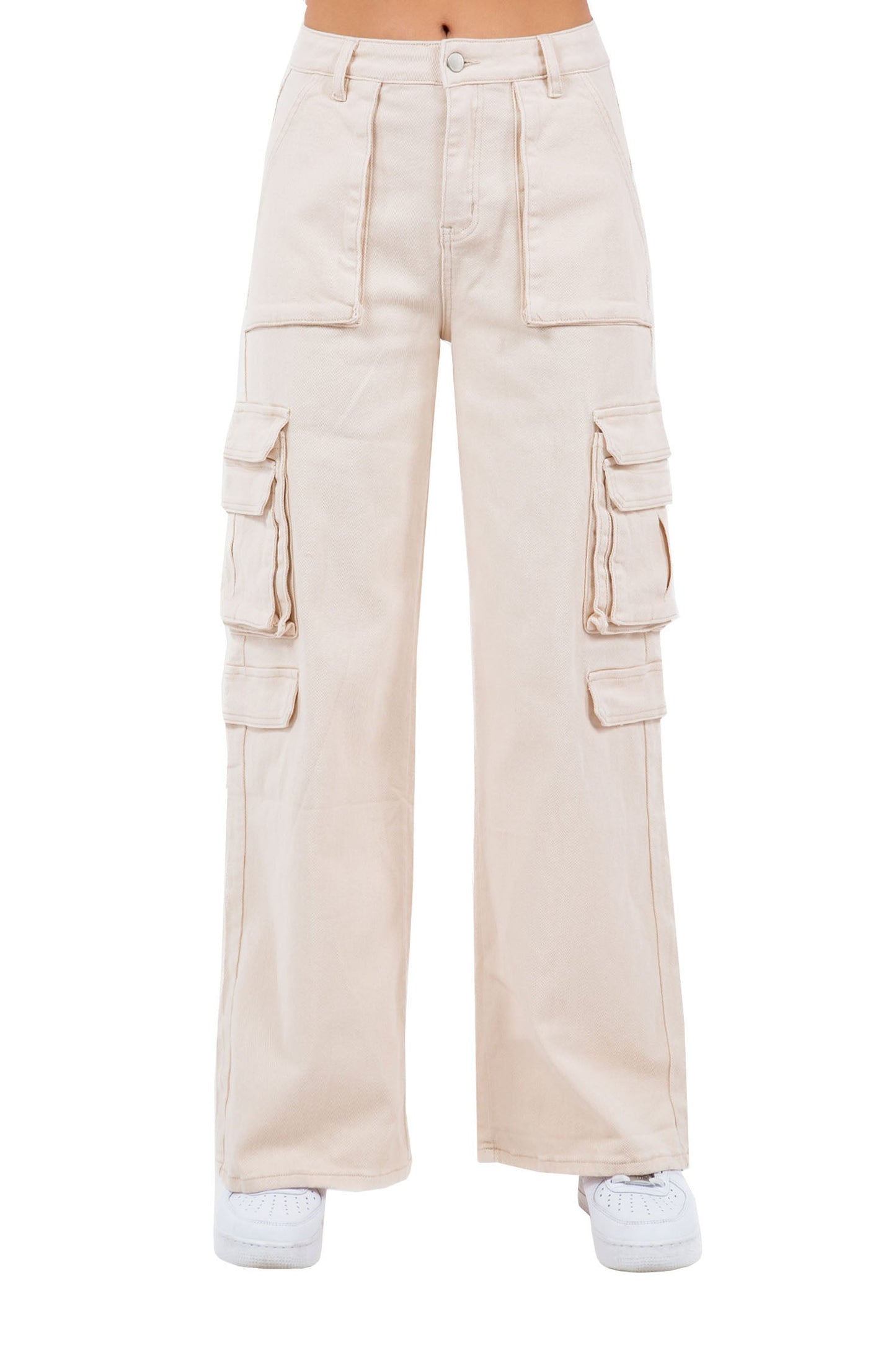 Women's Essential High Waist Multi Pocket Cargo Pants