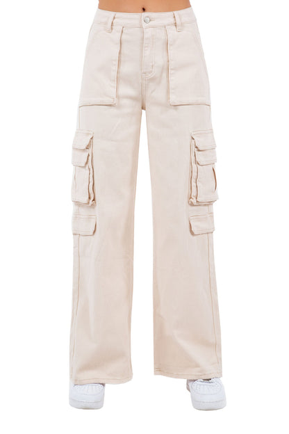 Women's Essential High Waist Multi Pocket Cargo Pants