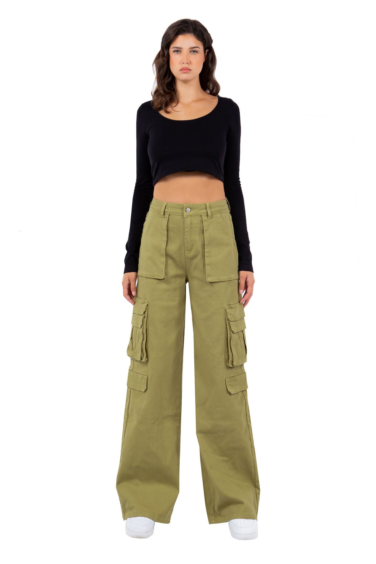 Women's Essential High Waist Multi Pocket Cargo Pants