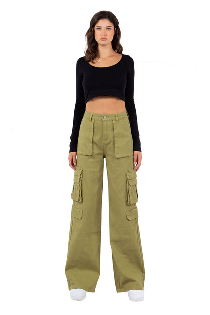 Women's Essential High Waist Multi Pocket Cargo Pants