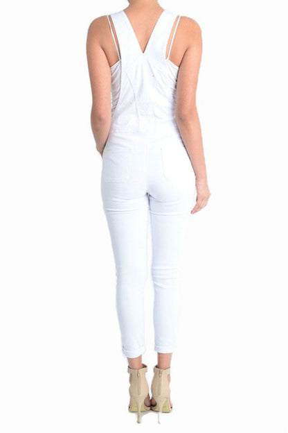 Women's Solid Skinny Overalls