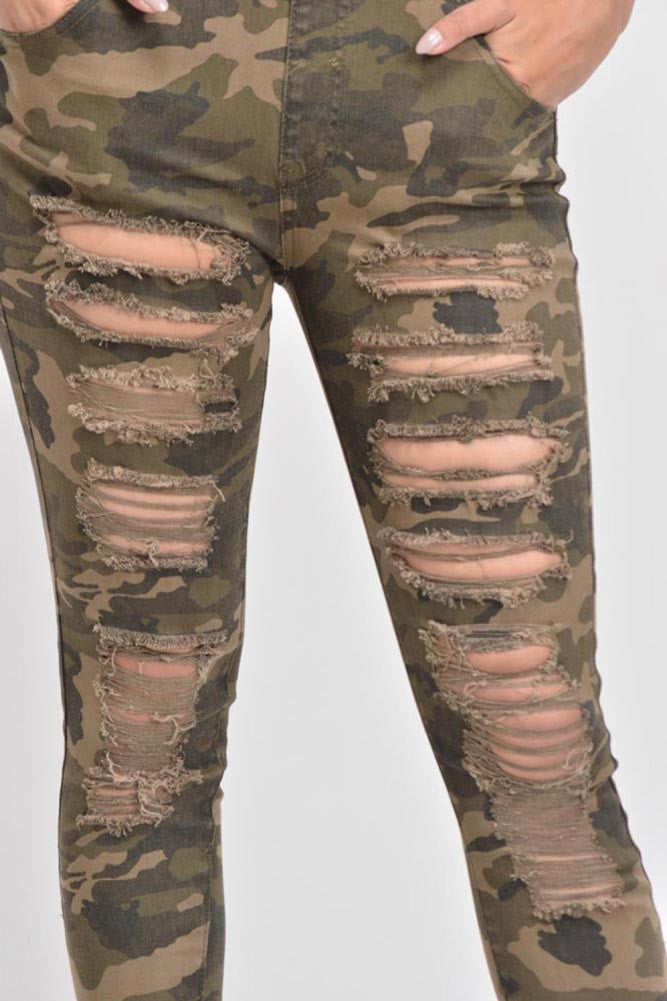 Women's Destroyed Skinny Overalls