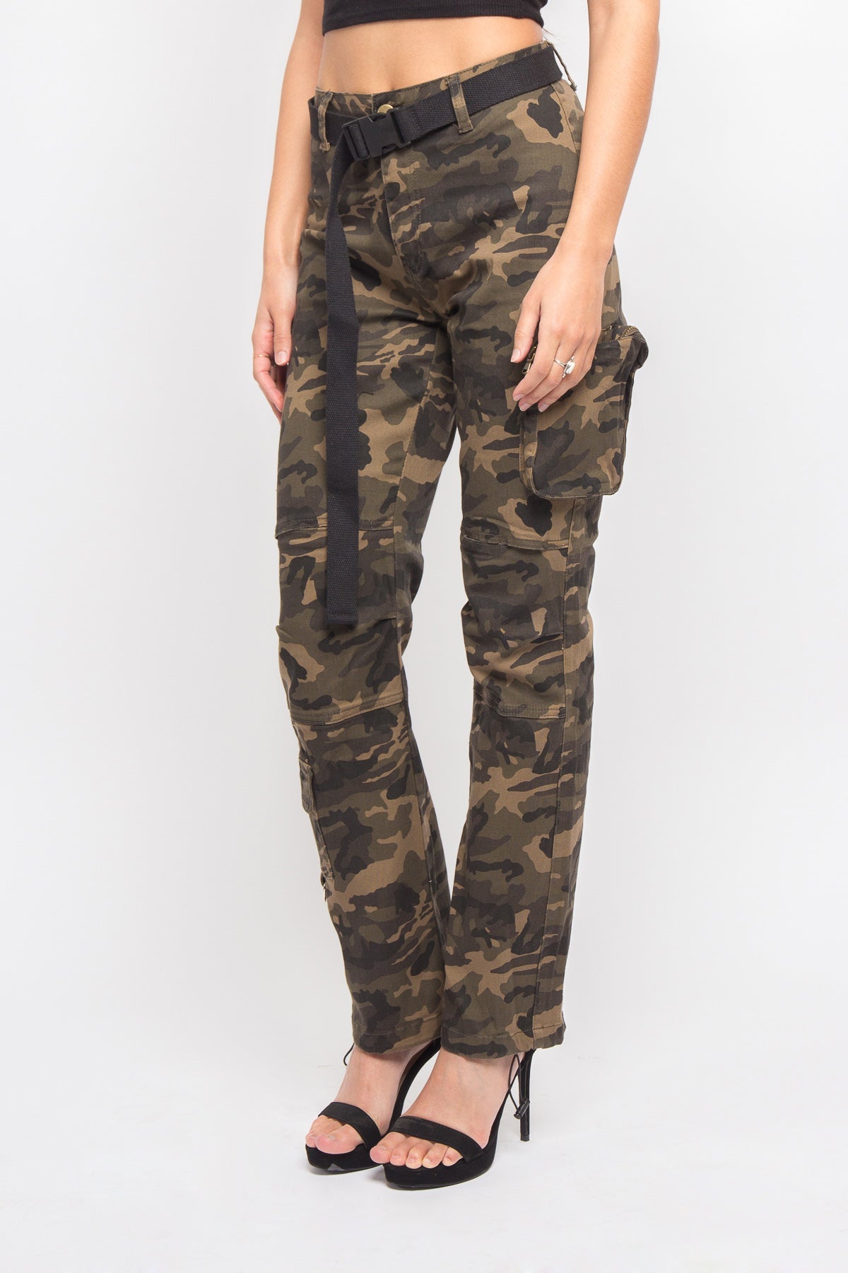 Colored Utility Jogger with Belt