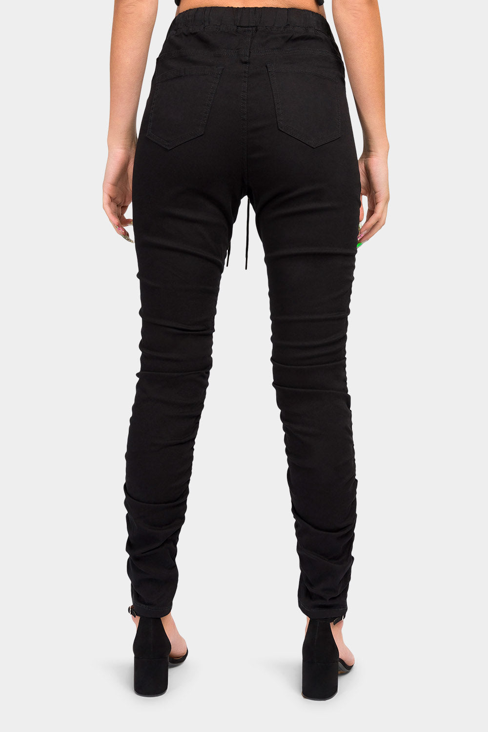 Shirred Leg Fitted Joggers