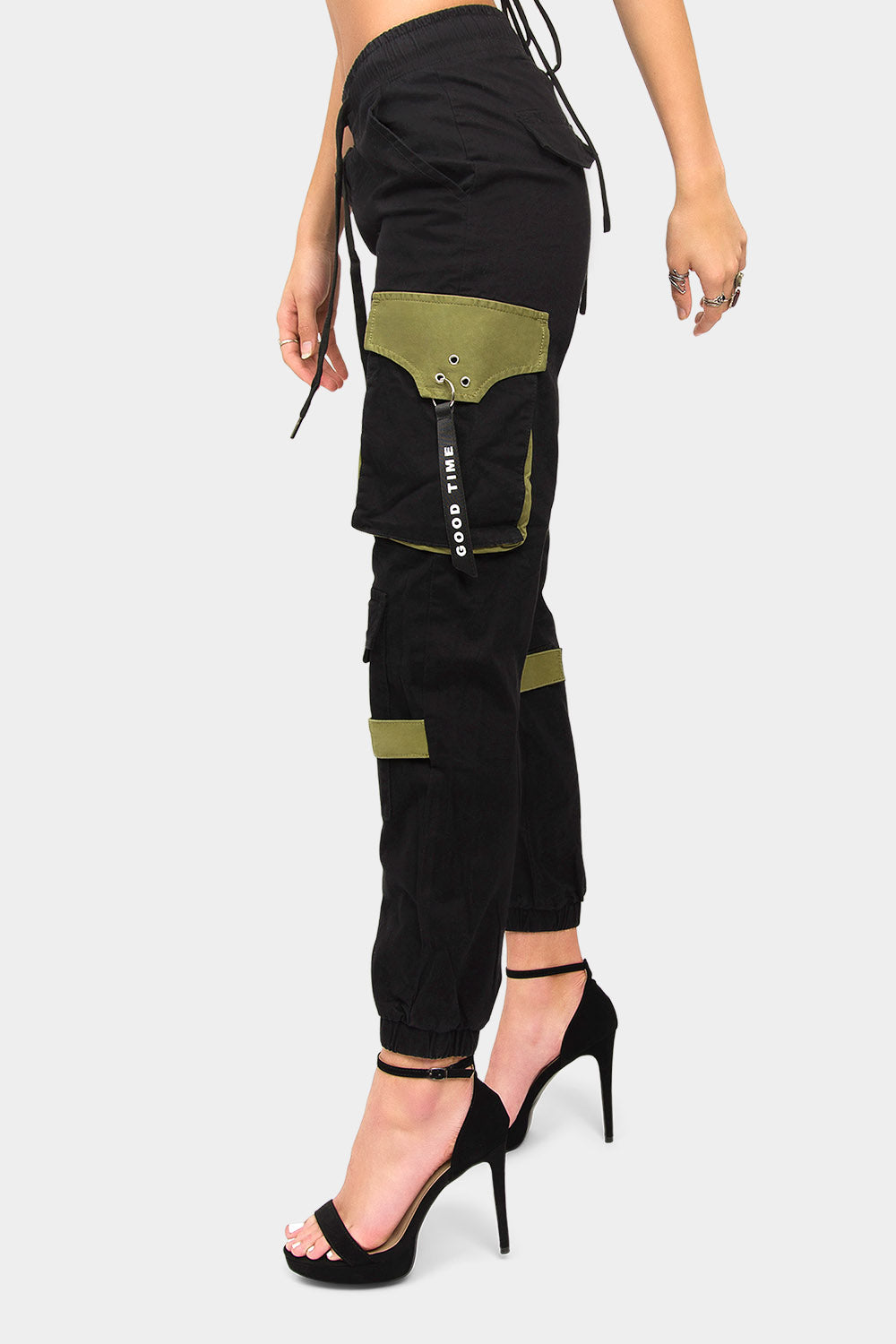 High Waist Utility Cargo Joggers