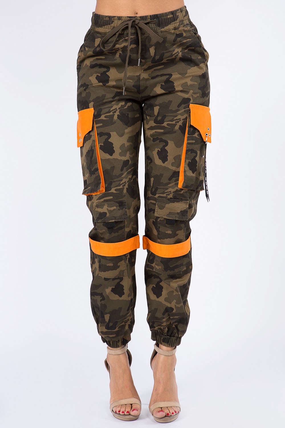 High Waist Utility Cargo Joggers