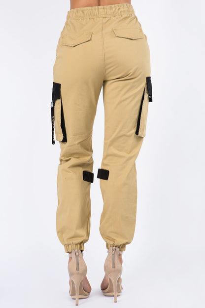 High Waist Utility Cargo Joggers