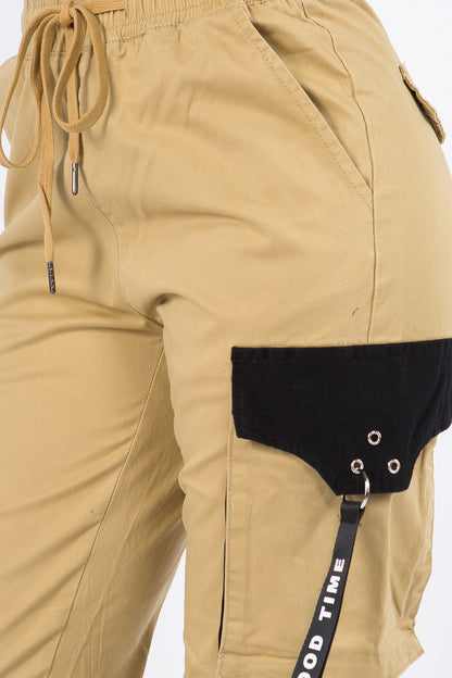 High Waist Utility Cargo Joggers
