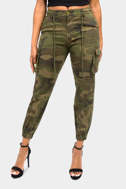 Women's Essential Basic Cropped Colored Cargo Joggers