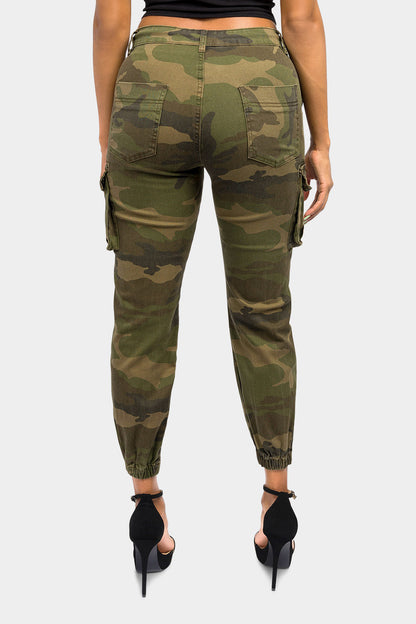 Women's Essential Basic Cropped Colored Cargo Joggers