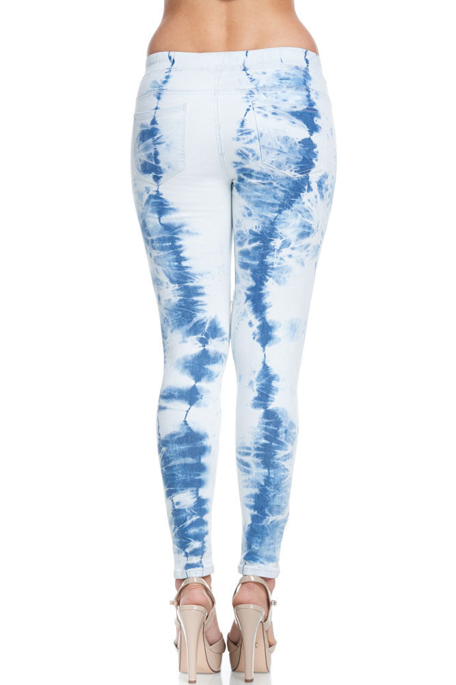 Women's Bleached Destroyed Skinny Denim Joggers