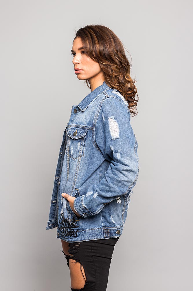 Good Times Savage Tiger Denim Jean Jacket