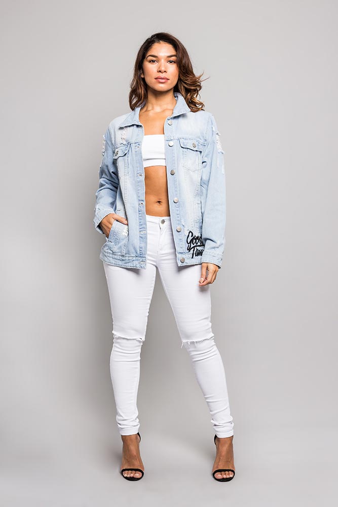 Good Times Savage Tiger Denim Jean Jacket
